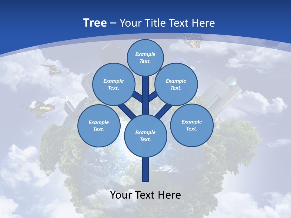 Aerial Sunlight Earth PowerPoint Template