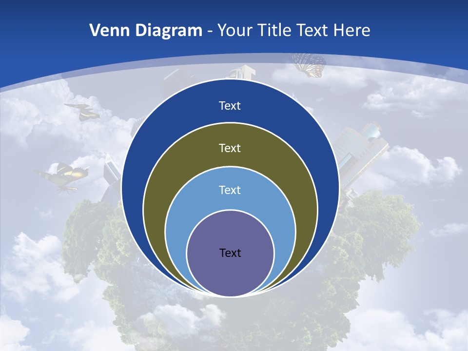 Aerial Sunlight Earth PowerPoint Template