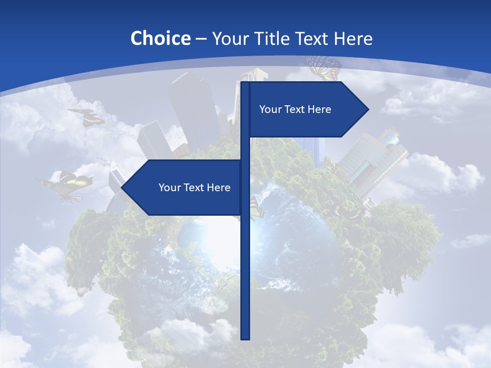 Aerial Sunlight Earth PowerPoint Template