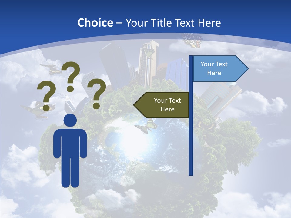 Aerial Sunlight Earth PowerPoint Template