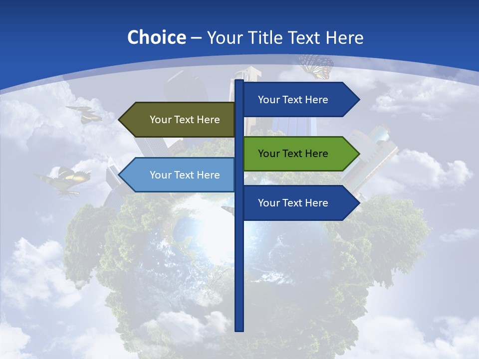 Aerial Sunlight Earth PowerPoint Template
