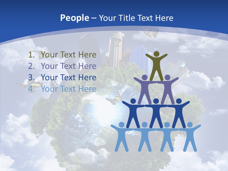 Aerial Sunlight Earth PowerPoint Template