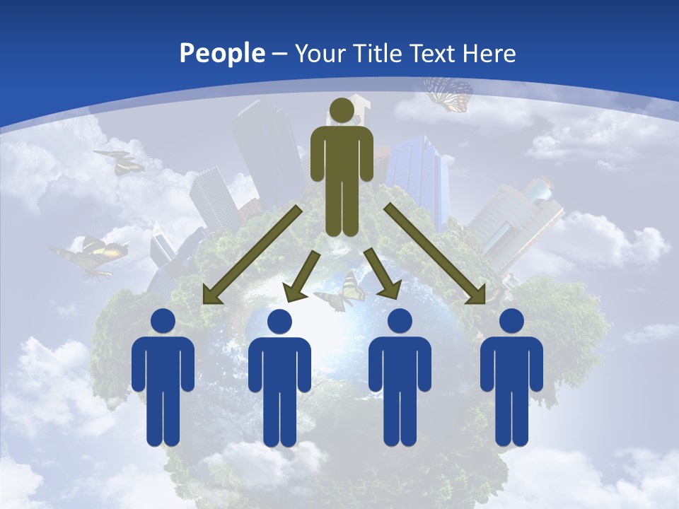 Aerial Sunlight Earth PowerPoint Template