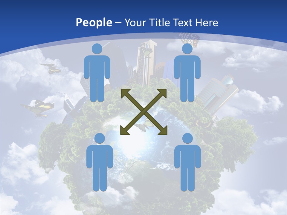 Aerial Sunlight Earth PowerPoint Template