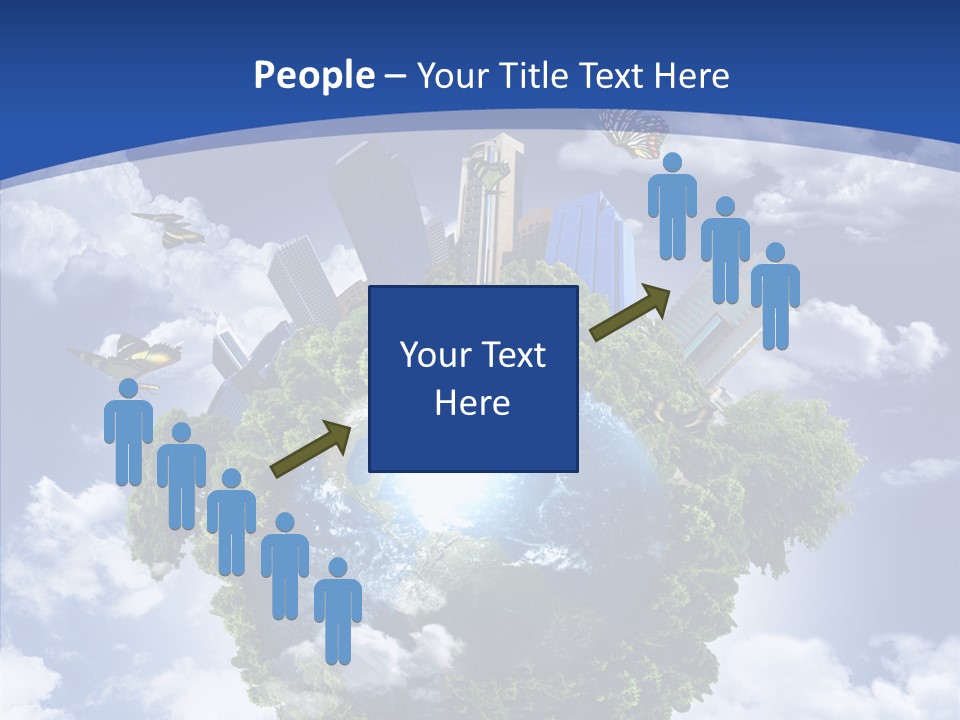 Aerial Sunlight Earth PowerPoint Template