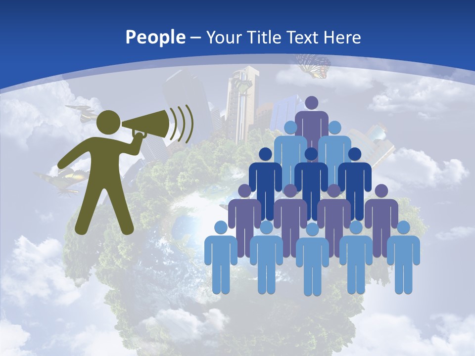 Aerial Sunlight Earth PowerPoint Template