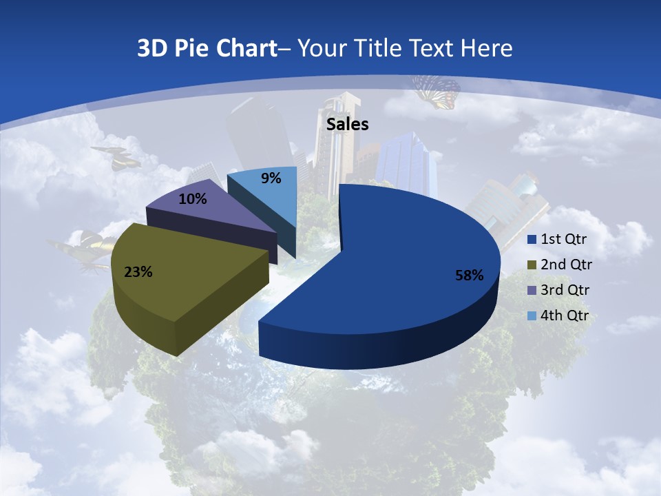 Aerial Sunlight Earth PowerPoint Template