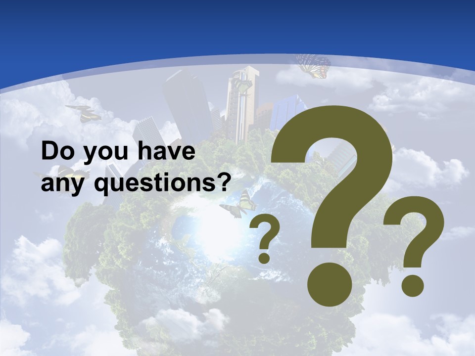 Aerial Sunlight Earth PowerPoint Template