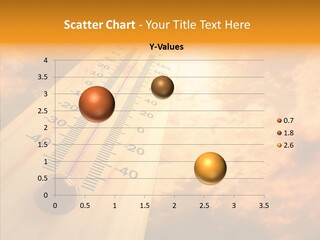 A Thermometer In Front Of A Cloudy Sky PowerPoint Template