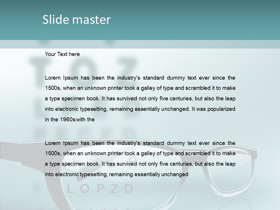 Examination Myopia Read PowerPoint Template