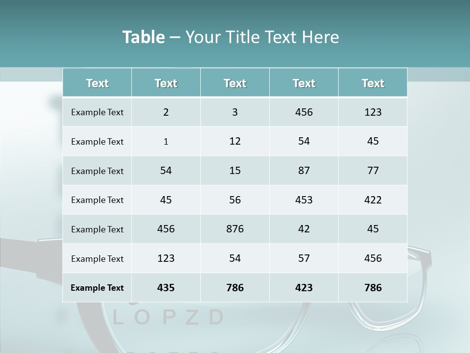 Examination Myopia Read PowerPoint Template