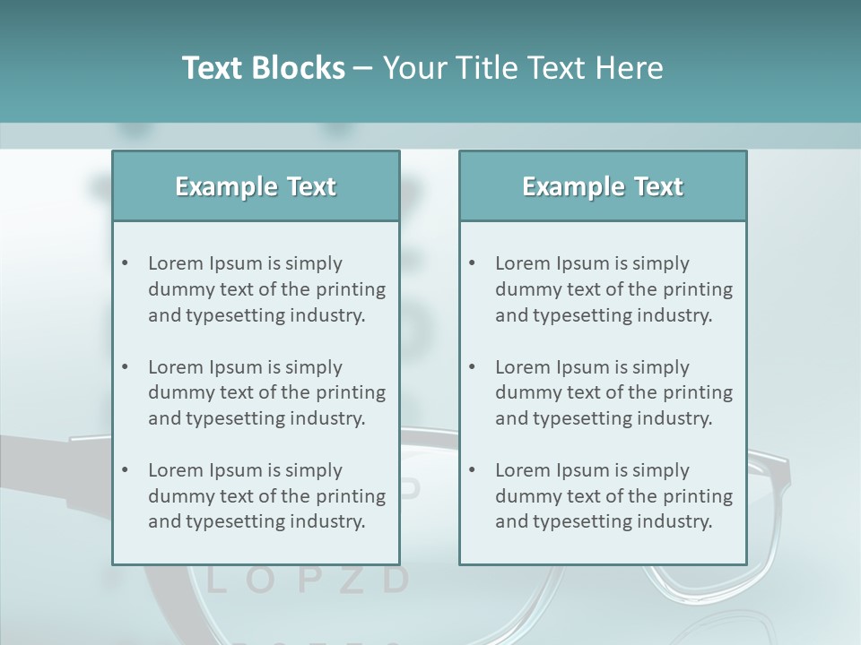 Examination Myopia Read PowerPoint Template