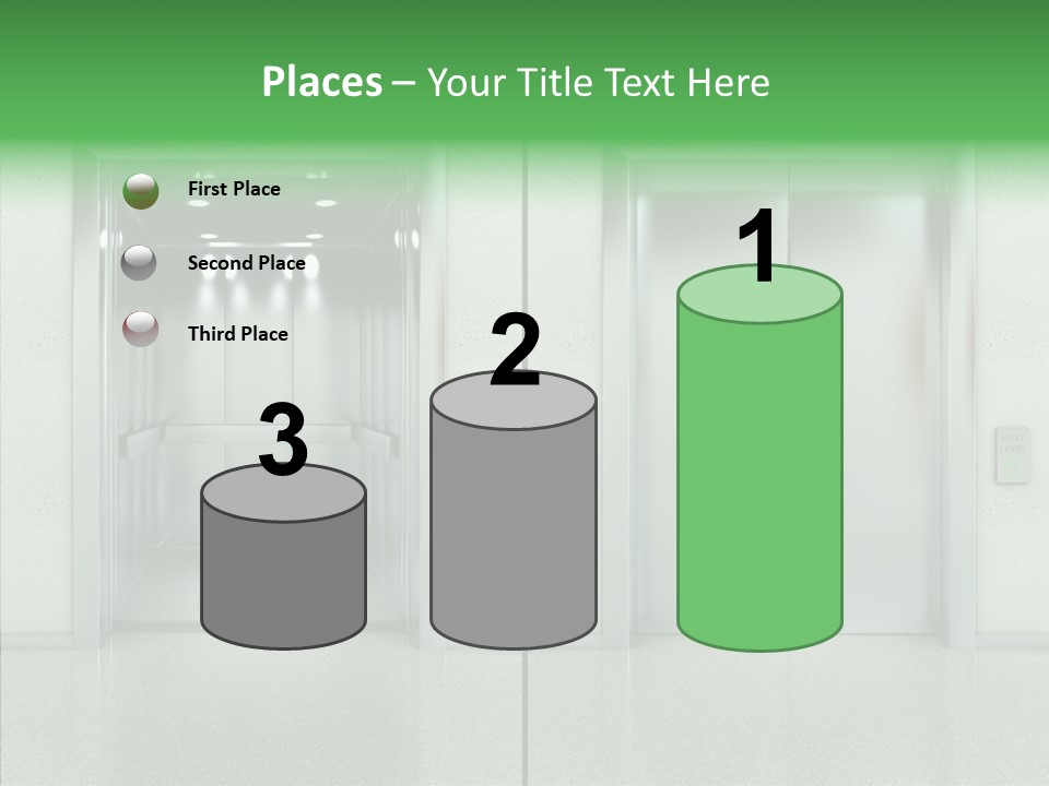 Design Element Two Open Elevator PowerPoint Template