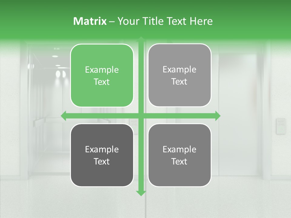 Design Element Two Open Elevator PowerPoint Template