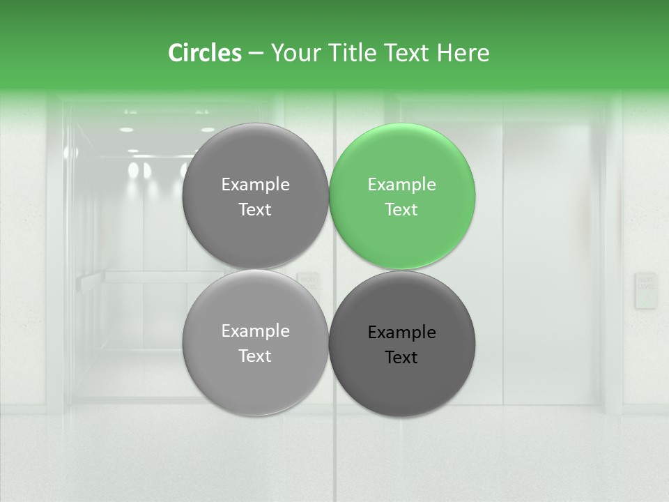 Design Element Two Open Elevator PowerPoint Template