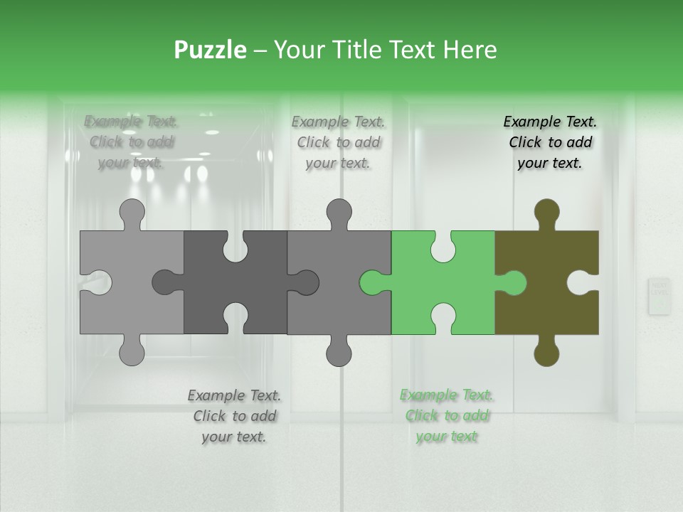Design Element Two Open Elevator PowerPoint Template