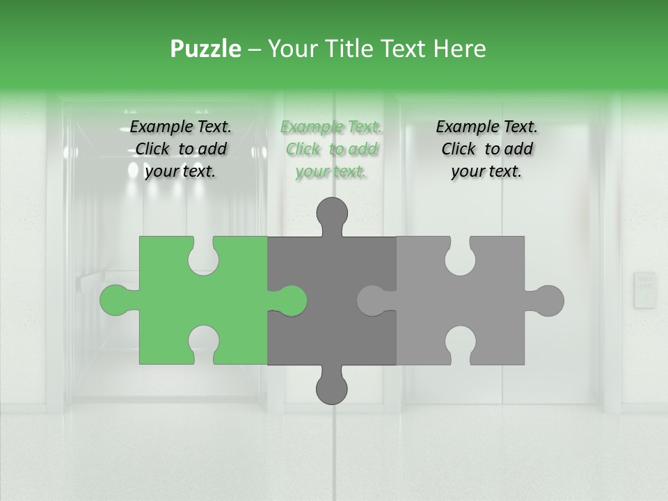 Design Element Two Open Elevator PowerPoint Template