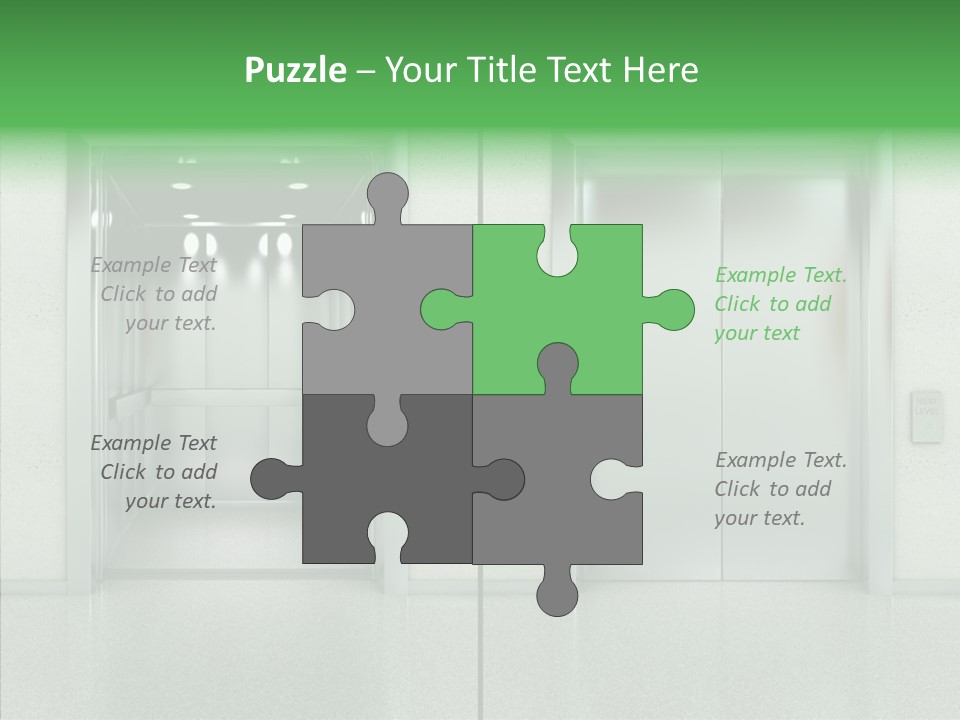 Design Element Two Open Elevator PowerPoint Template
