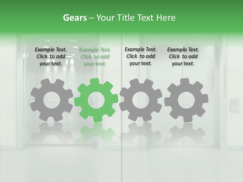 Design Element Two Open Elevator PowerPoint Template