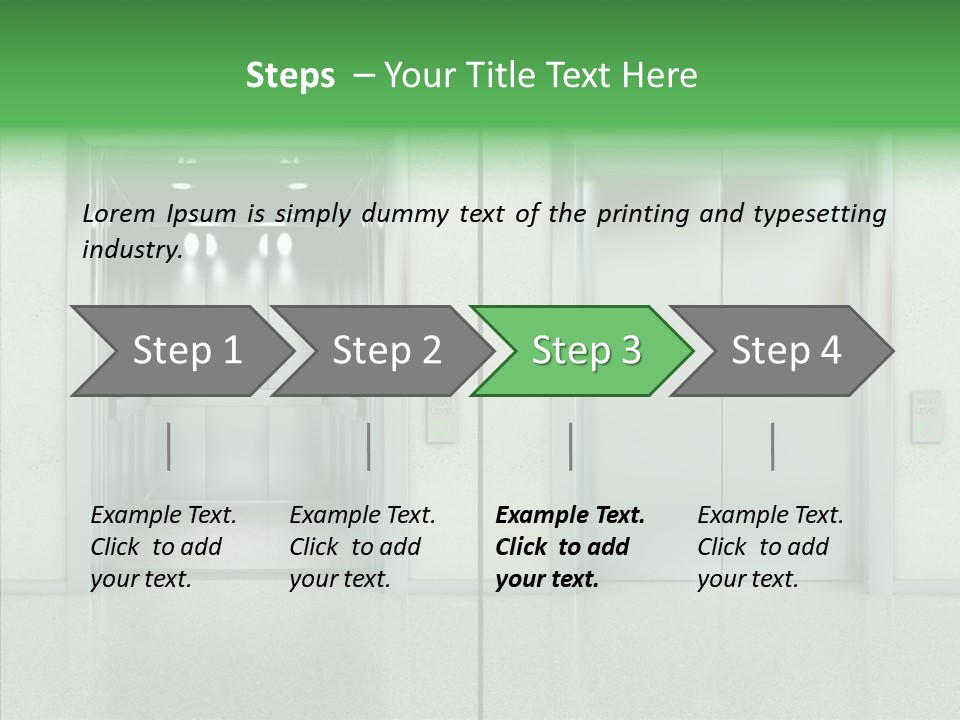 Design Element Two Open Elevator PowerPoint Template