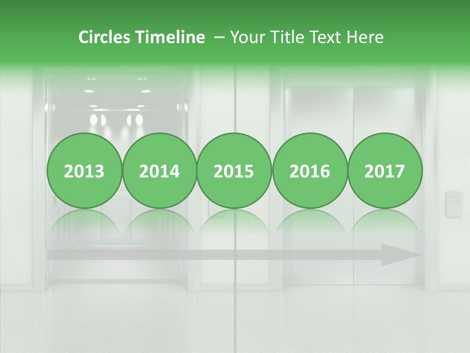 Design Element Two Open Elevator PowerPoint Template