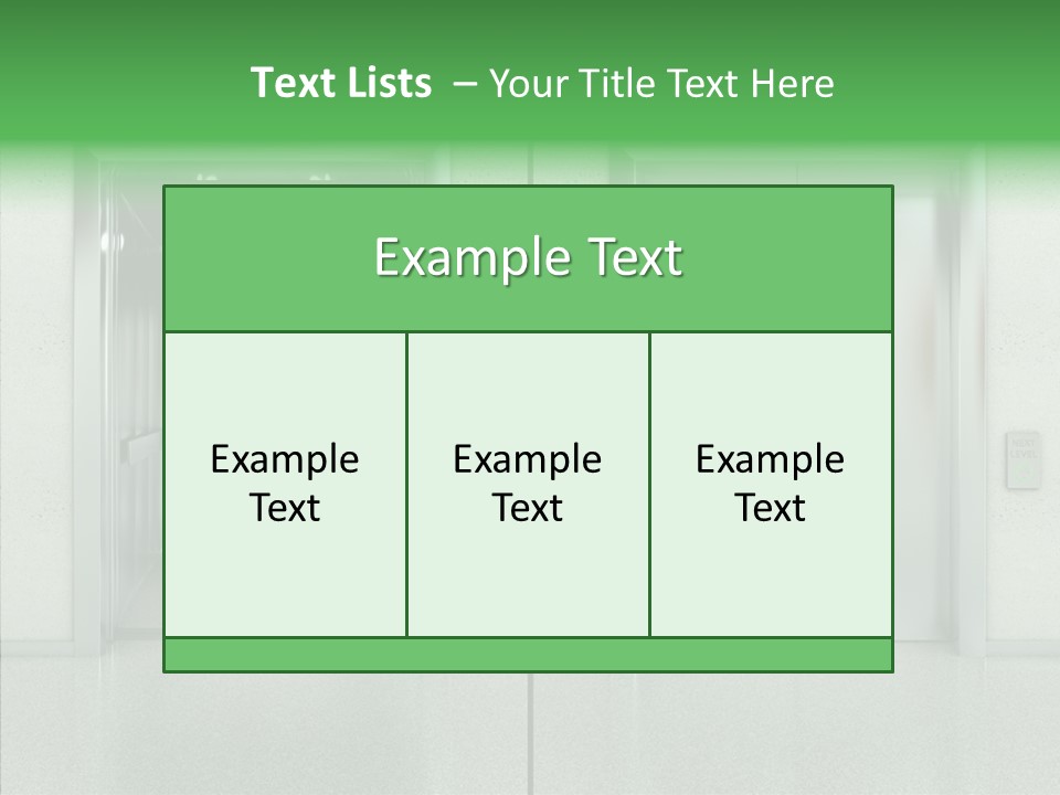 Design Element Two Open Elevator PowerPoint Template