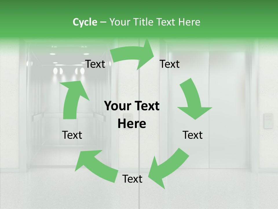 Design Element Two Open Elevator PowerPoint Template