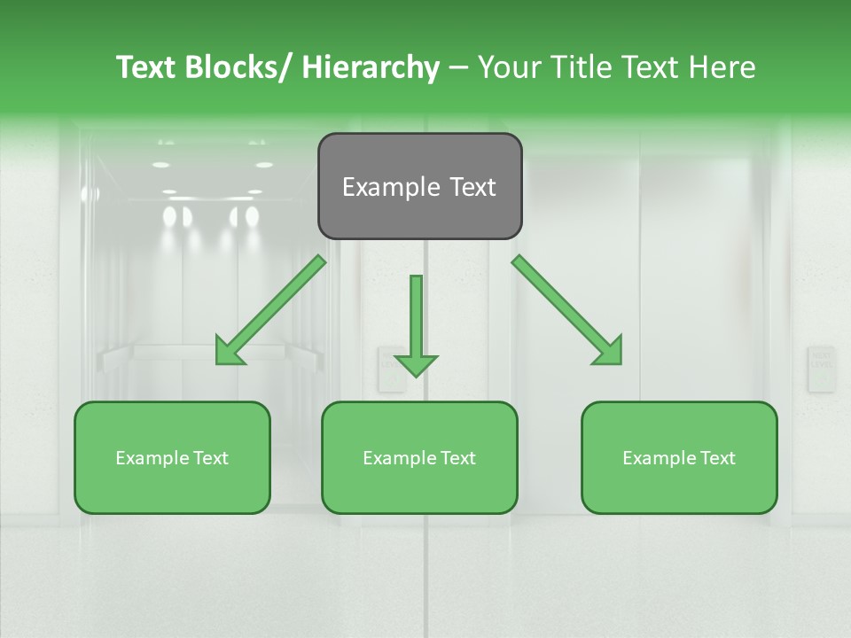Design Element Two Open Elevator PowerPoint Template