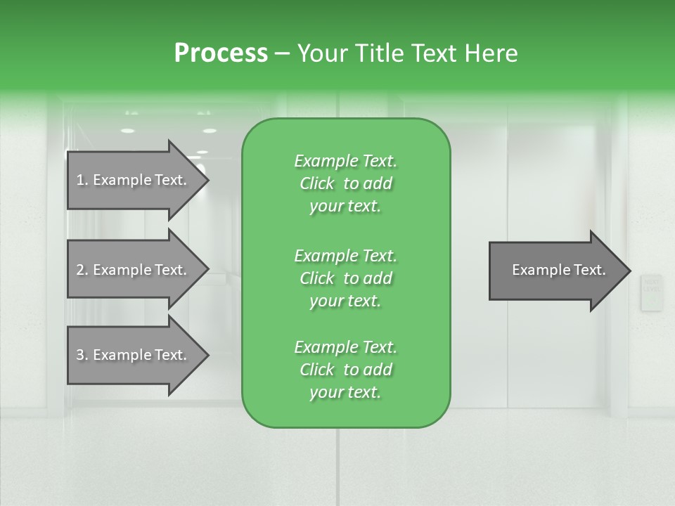 Design Element Two Open Elevator PowerPoint Template