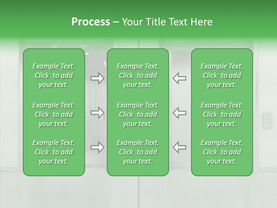 Design Element Two Open Elevator PowerPoint Template