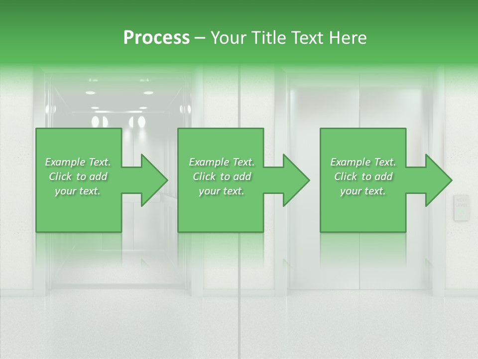 Design Element Two Open Elevator PowerPoint Template