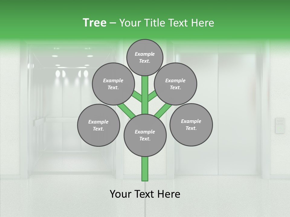 Design Element Two Open Elevator PowerPoint Template