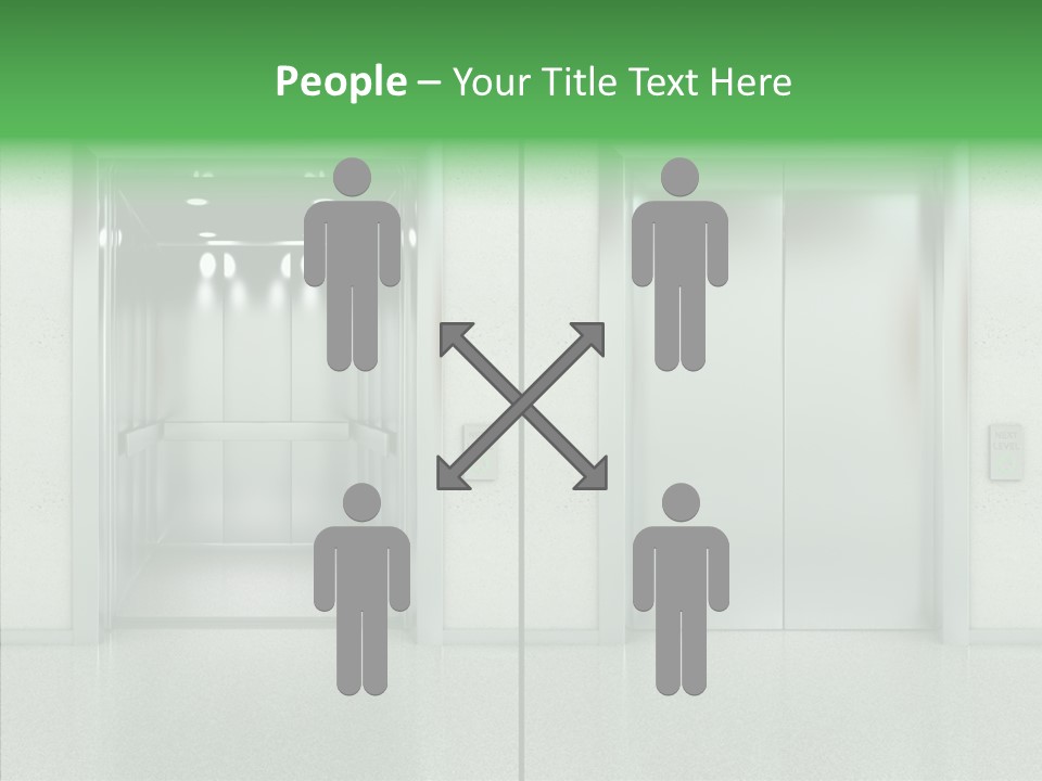 Design Element Two Open Elevator PowerPoint Template