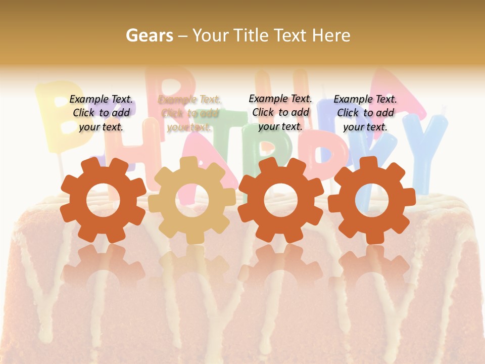 Green Gift Happy PowerPoint Template