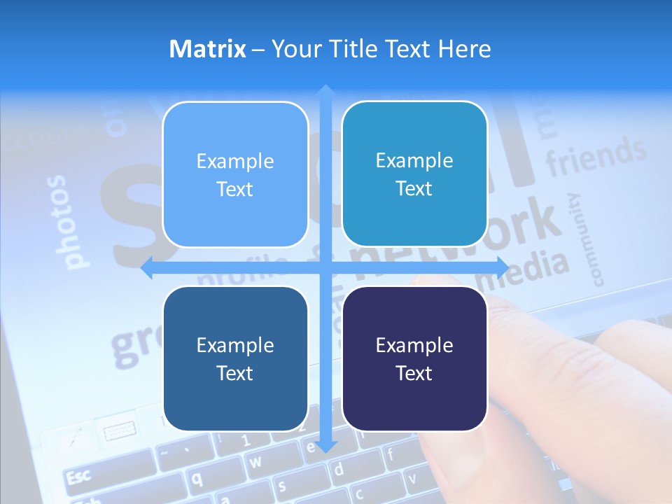 Press Blue Closeup PowerPoint Template