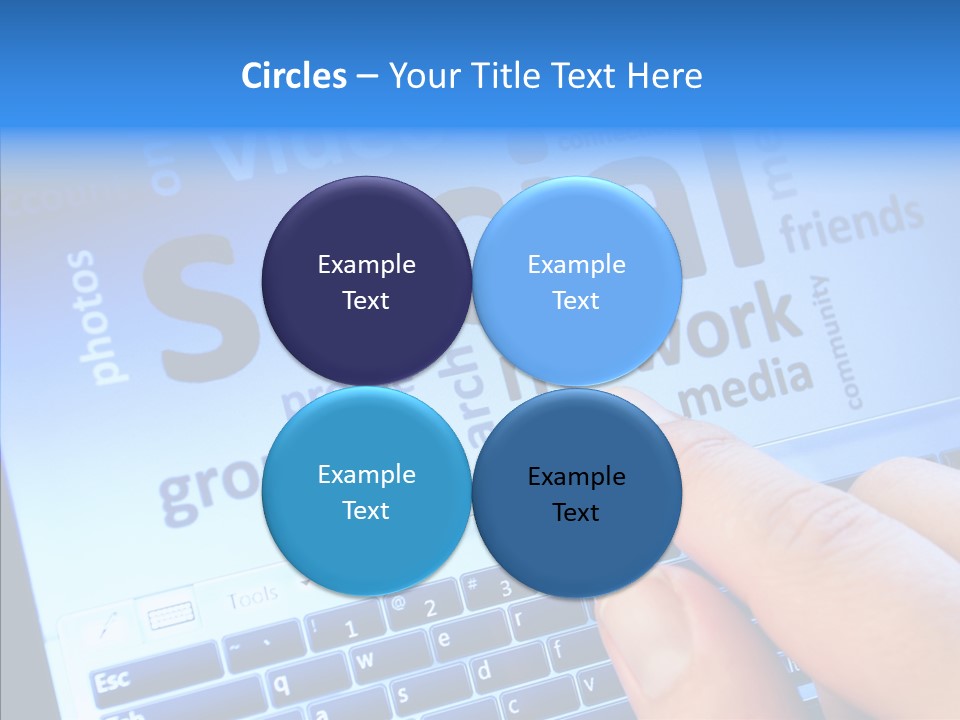 Press Blue Closeup PowerPoint Template