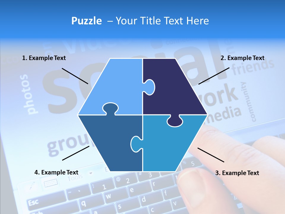 Press Blue Closeup PowerPoint Template