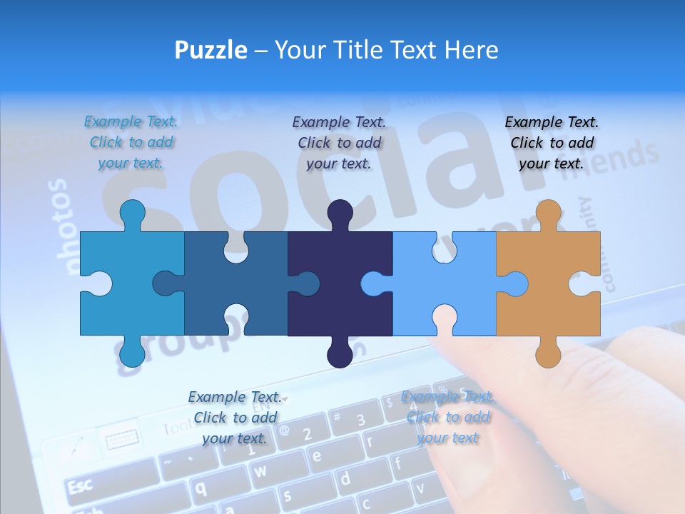 Press Blue Closeup PowerPoint Template