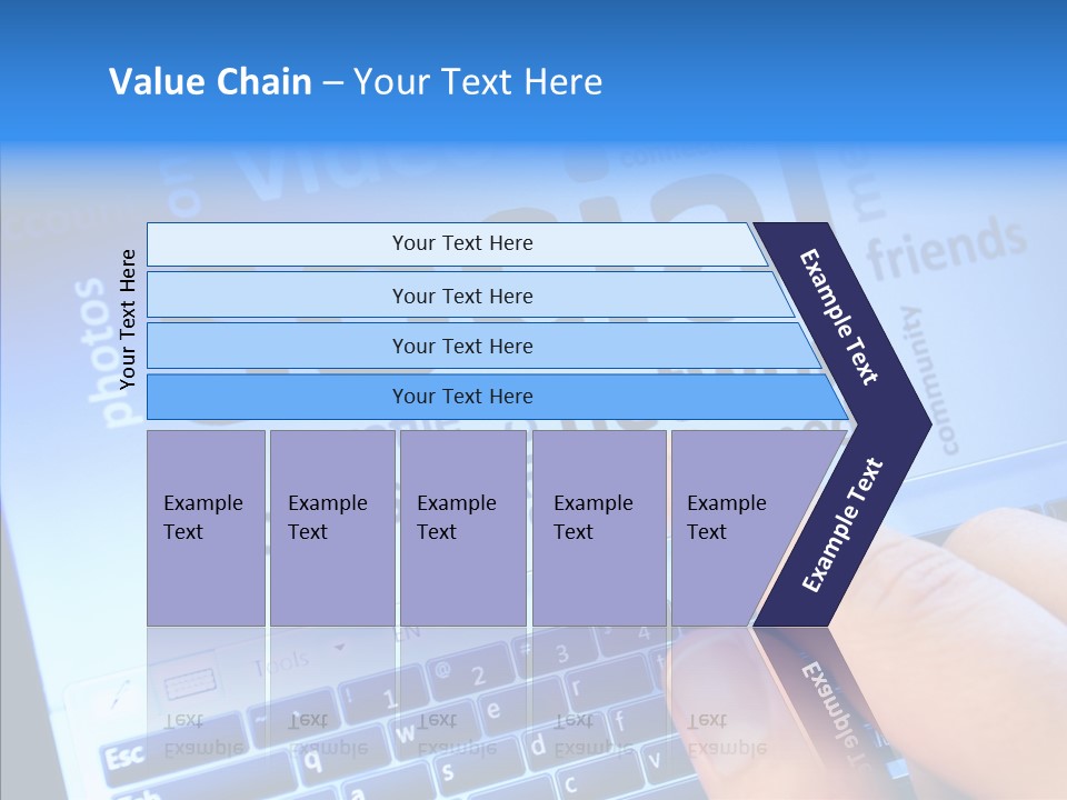 Press Blue Closeup PowerPoint Template