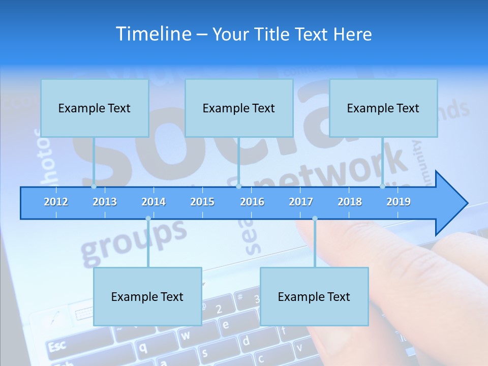 Press Blue Closeup PowerPoint Template