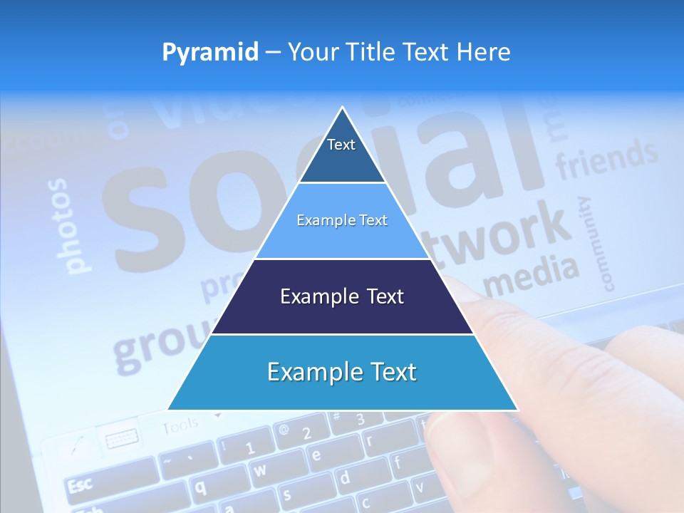 Press Blue Closeup PowerPoint Template