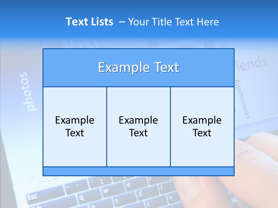 Press Blue Closeup PowerPoint Template