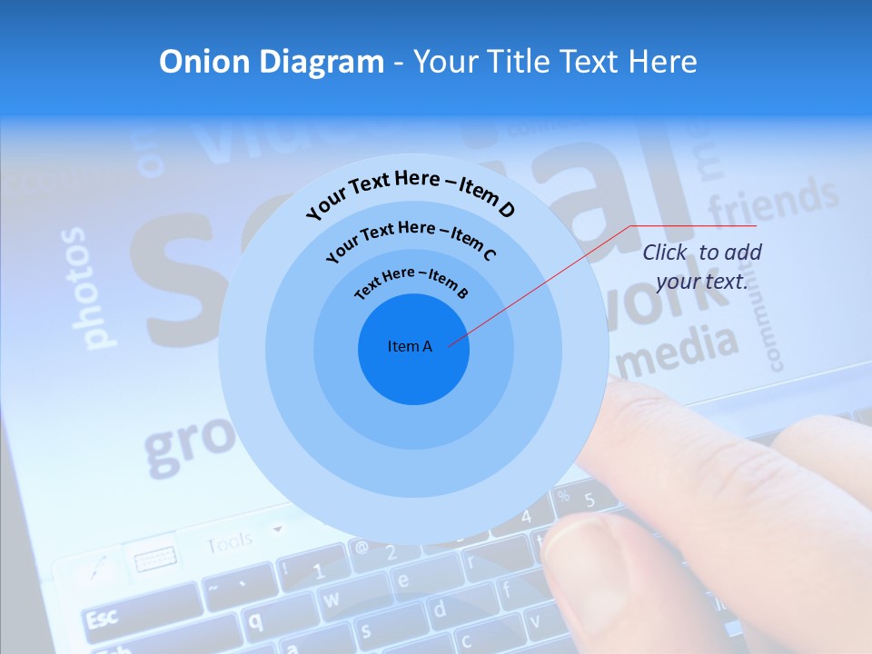 Press Blue Closeup PowerPoint Template