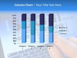 Press Blue Closeup PowerPoint Template