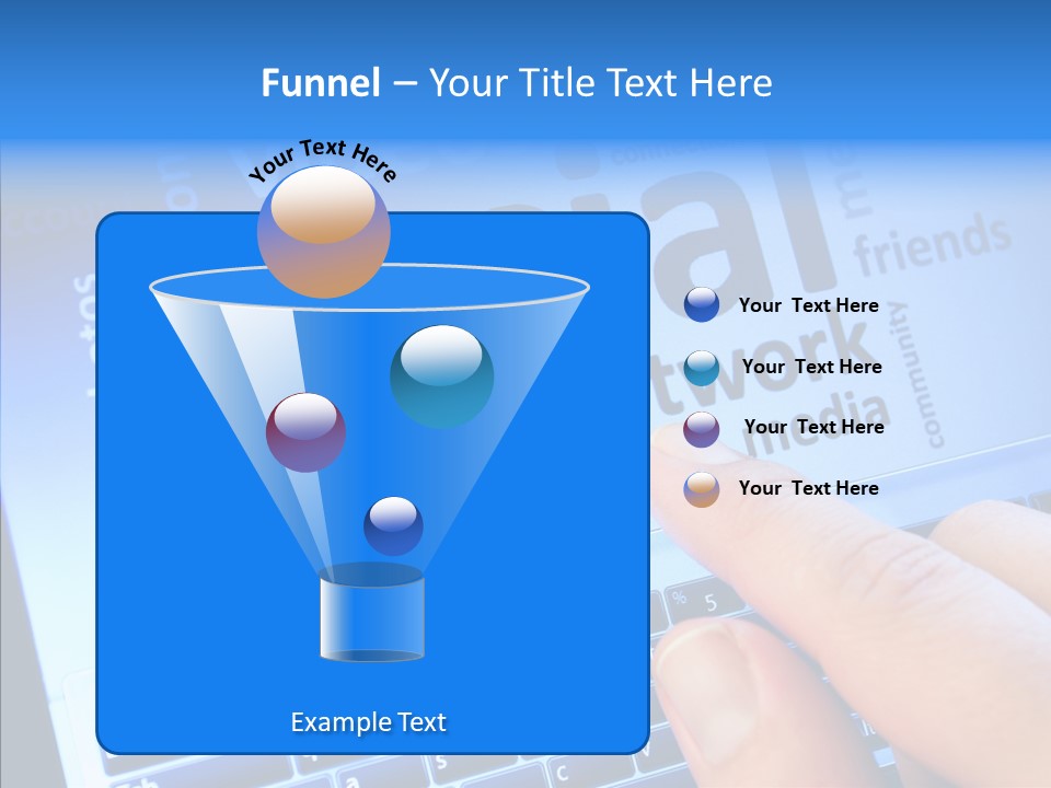 Press Blue Closeup PowerPoint Template