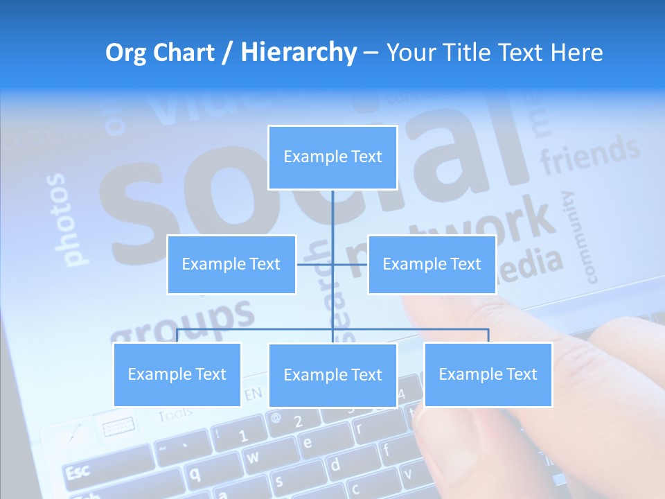 Press Blue Closeup PowerPoint Template