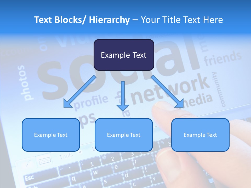 Press Blue Closeup PowerPoint Template