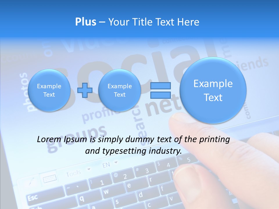 Press Blue Closeup PowerPoint Template