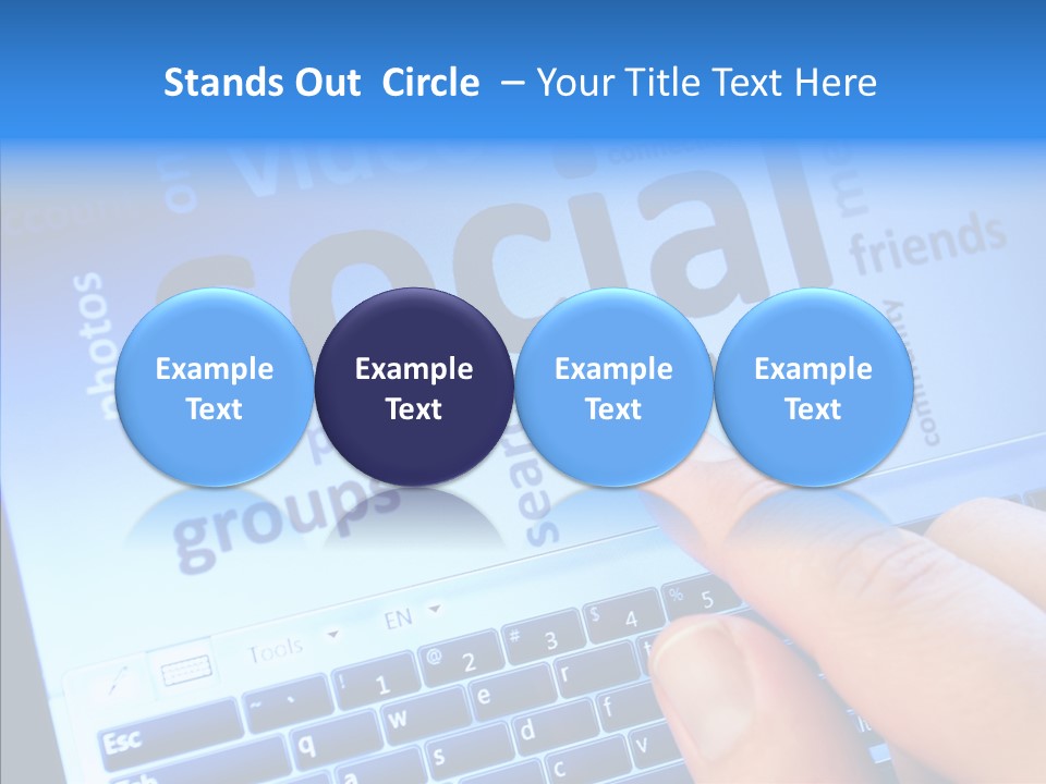 Press Blue Closeup PowerPoint Template