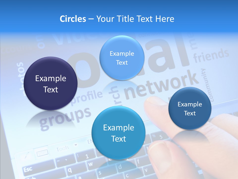 Press Blue Closeup PowerPoint Template